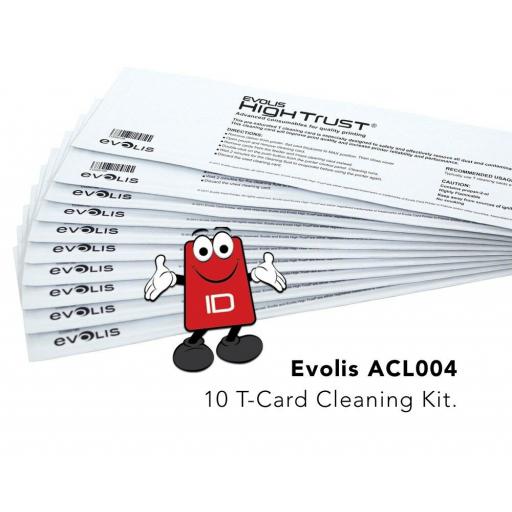 Evolis (ACL004) T-Card Cleaning Cards | Zenius, Primacy, Elypso | QTY 10